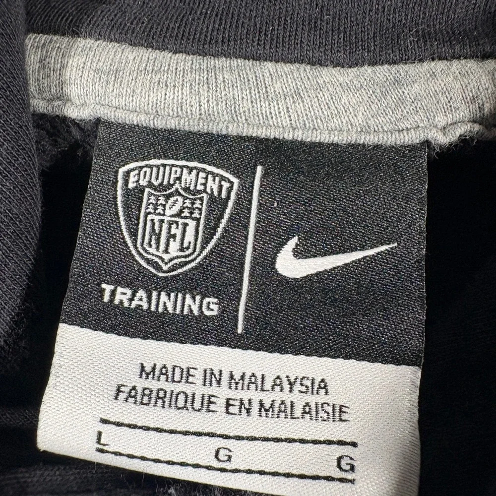 Nike Hoodie Mens Large Black Carolina Panthers NFL Equipment Training Sweatshirt